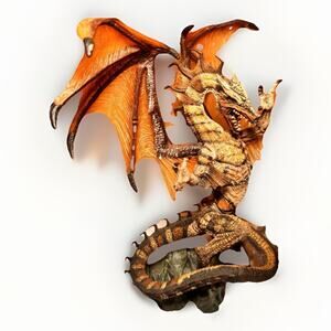 McFarlane Dragons Series Figure 2006 Orange Dragon Statue Toy Display